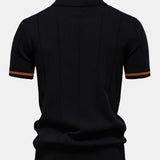Ensemble — polo zippé en maille à bordure contrastante & short chino à taille élastique