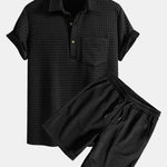 Ensemble — polo gaufré à poches & short
