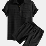 Ensemble — polo gaufré à poches & short