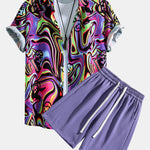 Ensemble — chemise à imprimé smiley coloré & short
