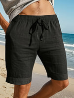 LINEN BEACH SHORTS FOR MEN