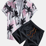 Ensemble Apolline — chemise à imprimé palmiers & short de bain