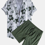 Ensemble Sidonie — chemise à imprimé floral & short de bain