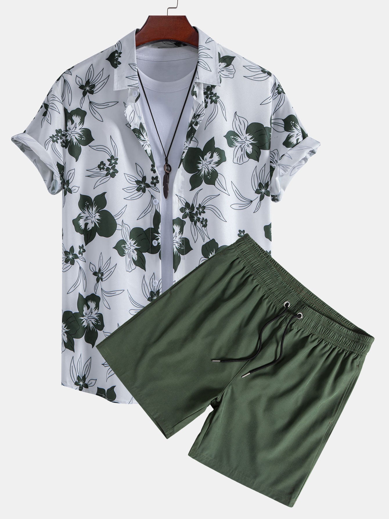 Ensemble Sidonie — chemise à imprimé floral & short de bain