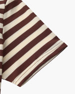 Horizontal Stripe Polo with Contrast Collar