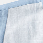 Chemise boutonnée en lin contrastant