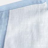 Chemise boutonnée en lin contrastant