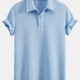 Ensemble — polo jacquard géométrique & short jacquard géométrique