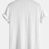 Ensemble — polo jacquard à manches courtes & pantalon côtelé à jambe droite