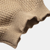 Ensemble — polo en maille crochetée texturée à col Johnny & pantalon en lin