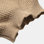 Ensemble — polo en maille crochetée texturée à col Johnny & pantalon texturé froissé