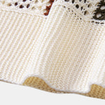 Ensemble — polo crocheté rayé à col V & short texturé froissé à cordon