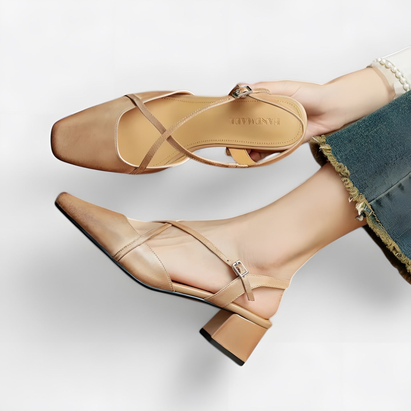 Evana | Sandales femme à talon chic Beige
