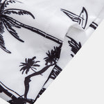 Ensemble — chemise à imprimé palmiers tropical & short de bain à imprimé rayé