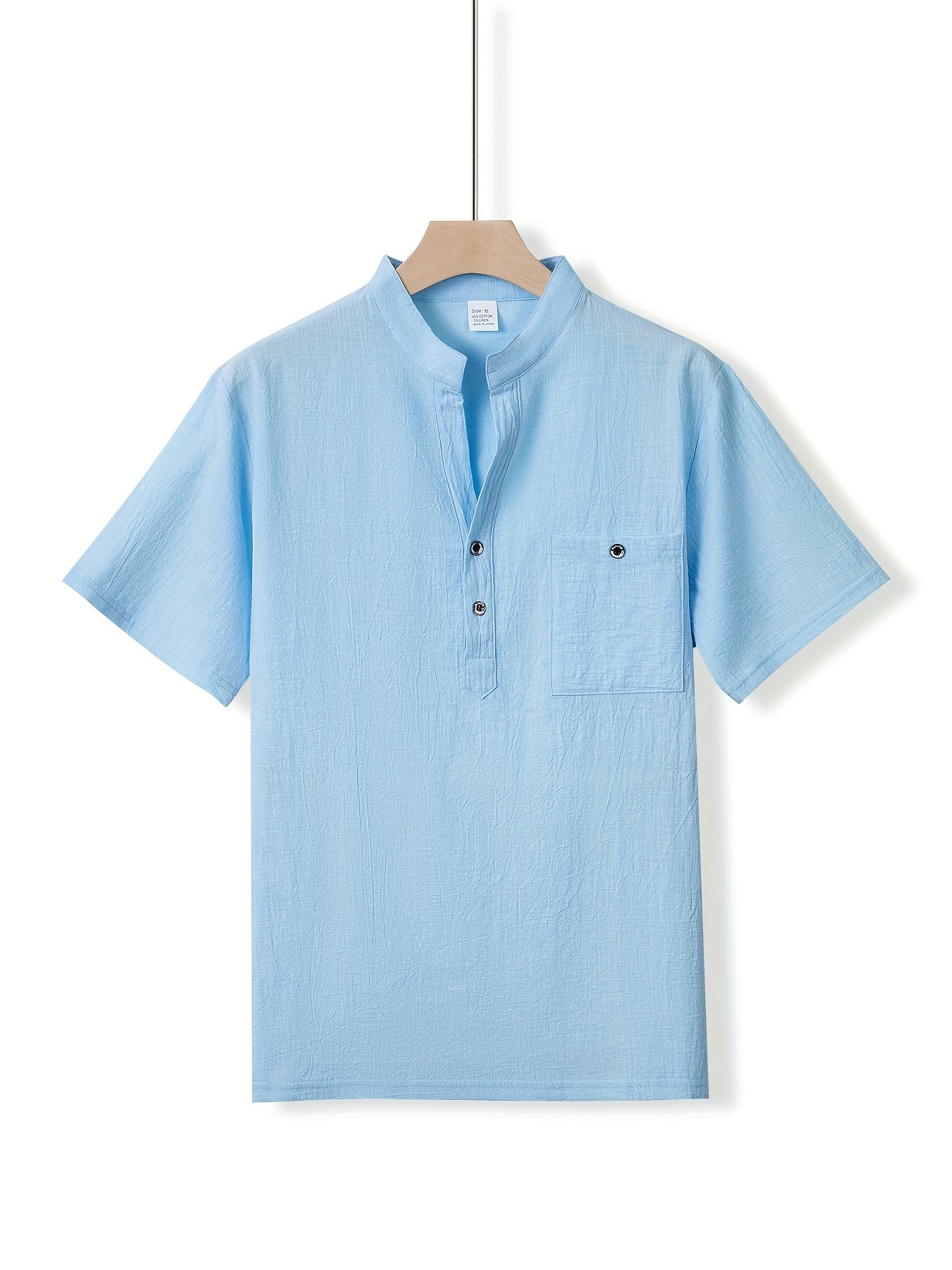 HENLEY COTTON SHIRT FOR MEN