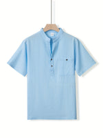 HENLEY COTTON SHIRT FOR MEN