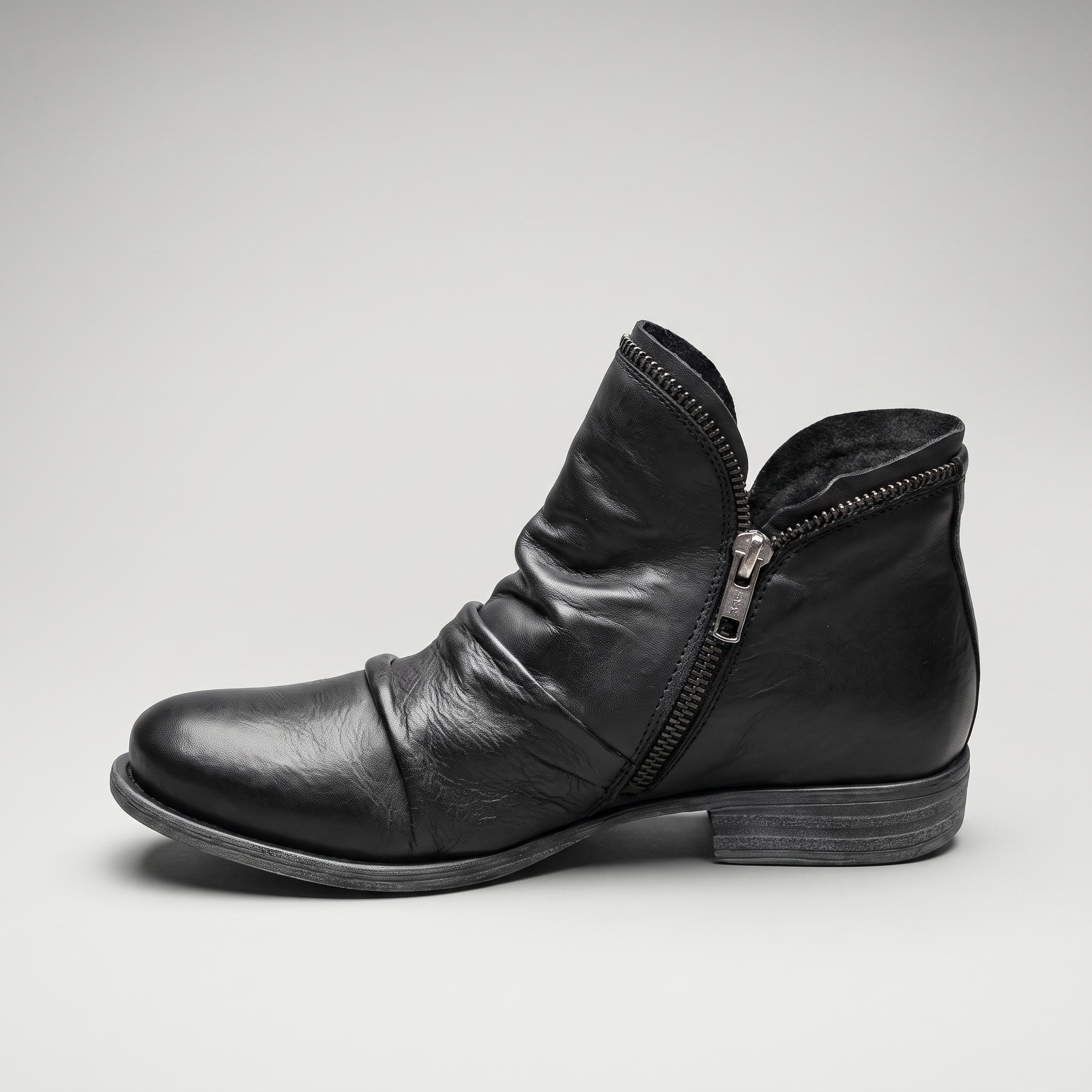 Melinda | Bottines en cuir Noir, vue de face