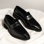 SUEDE PANEL LOAFERS FOR MEN