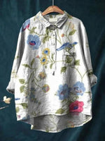 Andrée | Blouse vintage française à fleurs