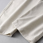 Ensemble — chemise cubaine en lin à poches & pantalon en lin à jambe droite