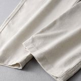 Ensemble — chemise cubaine en lin à poches & pantalon en lin à jambe droite