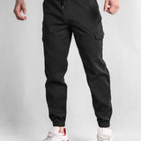 Ensemble — pull à capuche texturé long & pantalon cargo de jogging chino