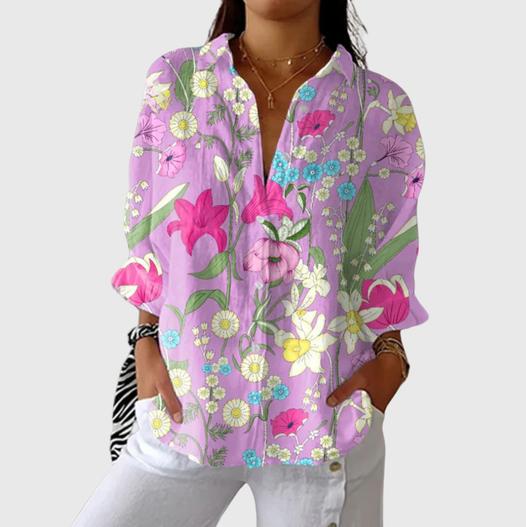 Garance — Blouse imprimée légère et colorée