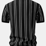 Ensemble — polo en maille rayée & pantalon fuselé coupe slim