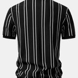 Ensemble — polo en maille rayée & pantalon fuselé coupe slim