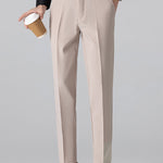 Ensemble — polo en maille gaufrée à bordure rayée contrastante & pantalon fuselé coupe slim