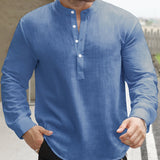 BOAT NECK COTTON SHIRT FOR MEN