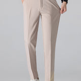 Ensemble — polo en maille rayée à manches longues & pantalon fuselé coupe slim