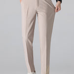 Ensemble — polo zippé en maille jacquard torsadé & pantalon fuselé coupe slim