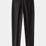 Ensemble — polo gaufré zippé en maille contrastante & pantalon fuselé coupe slim