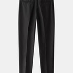 Ensemble Améline — polo zippé en maille texturée à bordure contrastante & pantalon fuselé