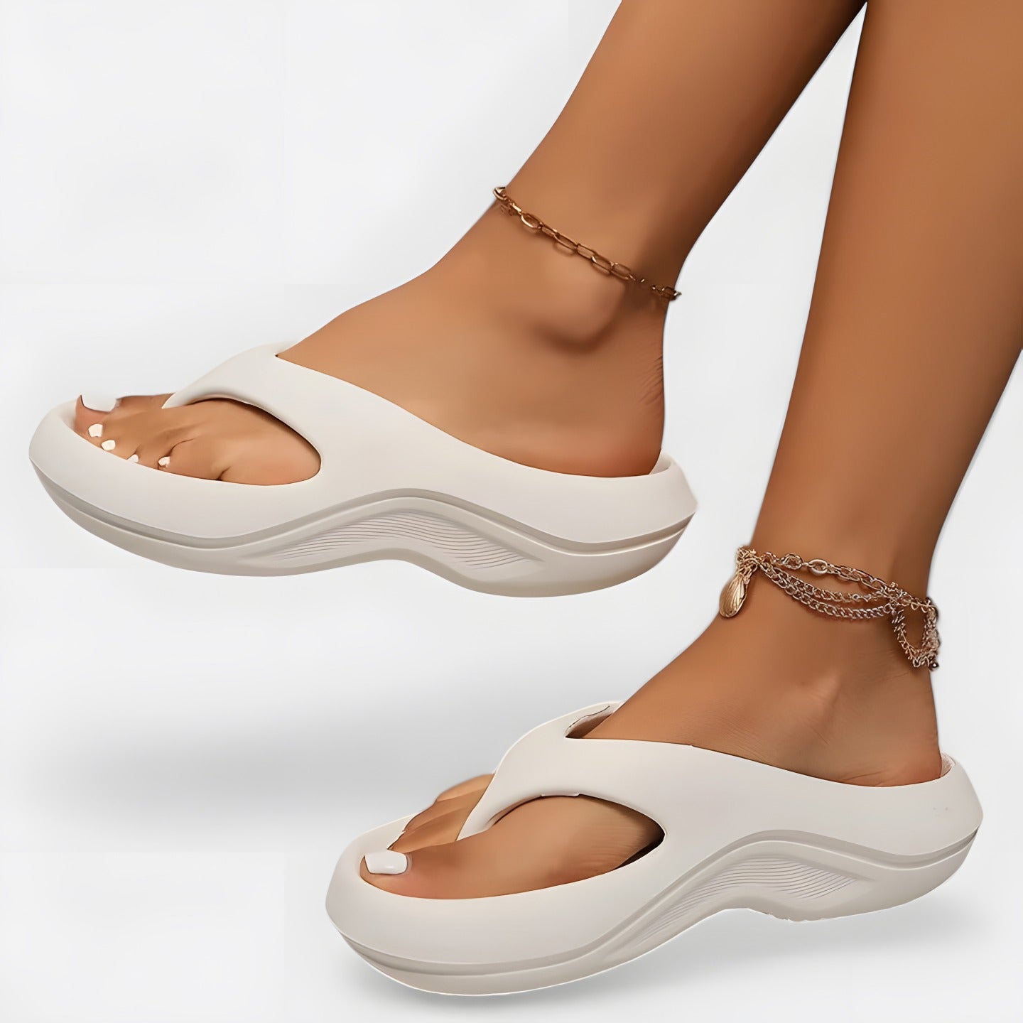 Dahlia | Sandales femme légères à enfiler Blanc