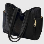 Léa — Sac fourre-tout en ribbed luxueux avec détails en cordon