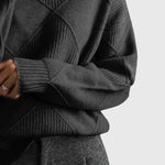 Agnès | Pull à col roulé à motif géométrique