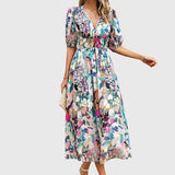 Merlin — Robe Midi Florale Flatteuse