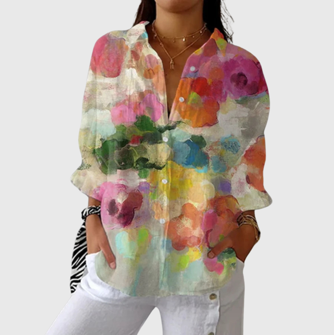 Philippine — Blouse imprimée légère et colorée