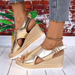 Baylie - Sandales Stylées Métalliques