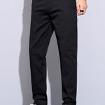 Ensemble — polo en maille texturée contrastante à col Johnny & pantalon à taille élastique