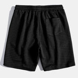 Ensemble — chemise gaufrée à manches courtes & short gaufré à cordon