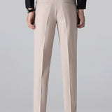 Ensemble — polo jacquard géométrique à col Johnny & pantalon fuselé coupe slim