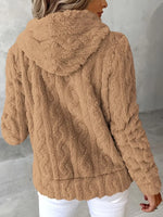 Marie | Sweat zippé à capuche en maille torsadée