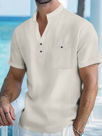 HENLEY COTTON SHIRT FOR MEN