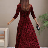 Sandrine — Robe d'Élégance en Velours pour les Fêtes