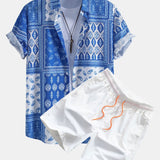 Ensemble Capucine — chemise à bordure paisley & short de bain