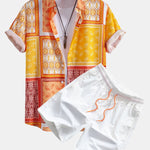 Ensemble Améline — chemise à bordure paisley & short de bain
