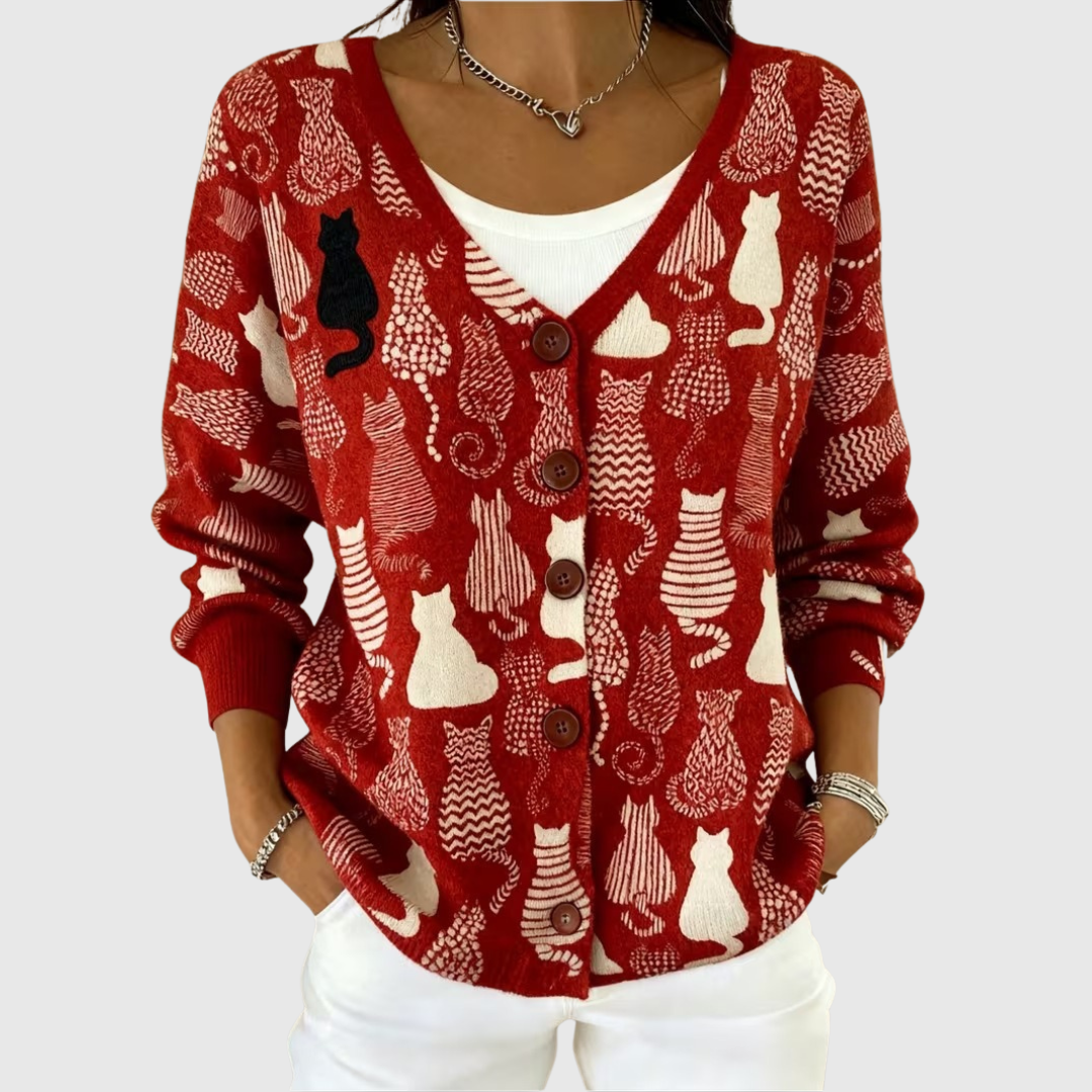 Améline — Cardigan en Maille Confortable Boutonné